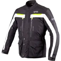GMS Gear Zwart Witte Neon Gele Textiele Motorjas Maat M
