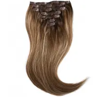 Rapunzel of sweden Classic Clip-ins Straight / Medium Volume / 7 pieces Hazelnut Caramel Balayage B2.3/5.0 50 cm Hair extensions 110 g