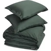 Yumeko Dekbedovertrek set Jersey Katoen 200x220 Groen - Eco, Bio & Fairtrade