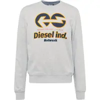 Diesel Sweatshirt 'Ginn' grijs gemêleerd / oranje / rood / zwart