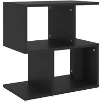 vidaXL Nachtkastje 50x30x51,5 cm bewerkt hout zwart