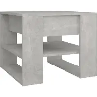 vidaXL Salontafel 55,5x55x45 cm bewerkt hout betongrijs