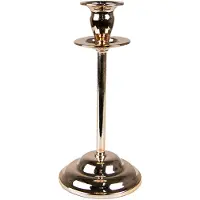 Clayre & Eef Kandelaar 20 cm Goudkleurig Ijzer Rond Kaarsenstandaard Goudkleurig Kaarsenstandaard