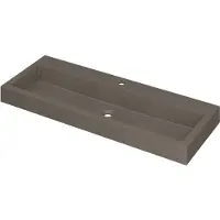 Ink Momento Meubelwastafel 120x45cm Quartz - Centraal - 1 Kraangat - Beton - 8718835049089 - Rechthoekig - Wastafels, Meubelwastafels