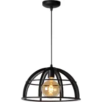 Lucide DIKRA - Hanglamp - Ø 40 cm - 1xE27 - Zwart