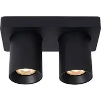 Lucide NIGEL - Plafondspot - LED Dim to warm - GU10 - 2x5W 2200K/3000K - Zwart