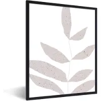 PosterMonkey Fotolijst incl. Poster - Bladeren - Design - Pastel - 60x80 cm - Posterlijst