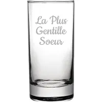 Fusion Longdrinkglas gegraveerd - 28,5cl - La Plus Gentille Soeur