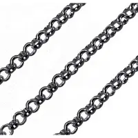 Quoins Ketting staal zwart Jasseron 2,3 mm 100 cm QK-ED