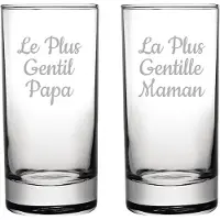 Fusion Longdrinkglas gegraveerd - 28,5cl - Le Plus Gentil Papa & La Plus Gentille Maman