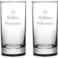 Fusion Longdrinkglas gegraveerd - 28,5cl - Le Meilleur Beau-père & La Meilleure Belle-mère