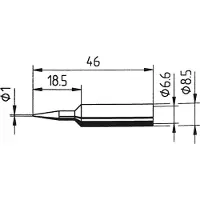 Ersa 0832BDLF Soldeerpunt Potloodvorm, Ersadur Grootte soldeerpunt 1 mm Inhoud: 1 stuk(s)