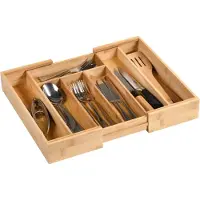 Kesper Bestekbak, verstelbaar, bamboe, 28,5/40 x 33,5 cm, H 6 cm