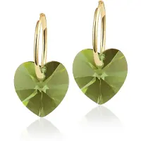 Montebello Oorbellen Alicia HG60 - Swarovski Hart - 925 Zilver Verguld - Ø14mm - 24mm