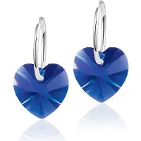 Montebello Oorbellen Alicia HZ57 - Swarovski Hart - 925 Zilver Gerhod.- Ø14mm - 24mm