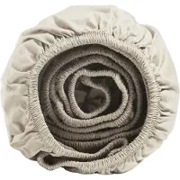 Yumeko Hoeslaken Percal Katoen 200x200 Beige - Eco, Bio & Fairtrade