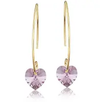 Montebello Oorbellen Liv HZ78 - Swarovski Hart - 925 Zilver Verguld - Ø10mm - 35mm