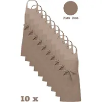 Kariban Awesome-Gifts - Horeca schort - Keukenschort - Kookschort - Barbecueschort - onbedrukt - 76 x 90 cm - per 10 stuks - Beige