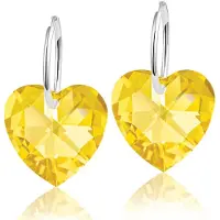 Montebello Oorbellen Delfin HZ102 - Swarovski Hart - 925 Zilver Gerhod.- Ø18mm - 28mm