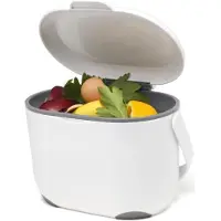 Addis Prullenbak - Compost Caddy-GFT afvalbakje - losse binnenemmer - Wit/Grijs