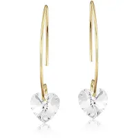 Montebello Oorbellen Liv HZ77 - Swarovski Hart - 925 Zilver Verguld - Ø10mm - 35mm