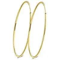 New Bling 9NBG-0488 Gouden Oorringen - Dames - Ooringen - 30 x 1,2 mm - 14 Karaat - Goud