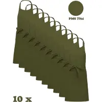 Kariban Awesome-Gifts - Horeca schort - Keukenschort - Kookschort - Barbecueschort - onbedrukt - 76 x 90 cm - per 10 stuks - Light Khaki