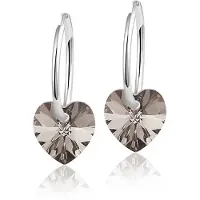 Montebello Oorbellen Claire HZ90 - Swarovski Hart - 925 Zilver Gerhod.- Ø10mm - 20mm