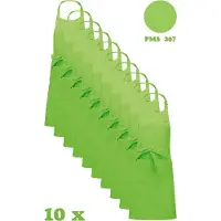 Kariban Awesome-Gifts - Horeca schort - Keukenschort - Kookschort - Barbecueschort - onbedrukt - 76 x 90 cm - per 10 stuks - Lime
