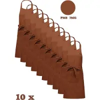 Kariban Awesome-Gifts - Horeca schort - Keukenschort - Kookschort - Barbecueschort - onbedrukt - 76 x 90 cm - per 10 stuks - Cacao