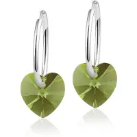 Montebello Oorbellen Claire HZ33 - Swarovski Hart - 925 Zilver Gerhod.- Ø10mm - 20mm