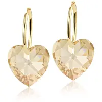 Montebello Oorbellen Alicia HG51 - Swarovski Hart - 925 Zilver Verguld - Ø14mm - 24mm