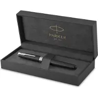 Parker Sonnet Vulpen | Matzwarte lak met palladium details | Fijne penpunt | Geschenkdoos