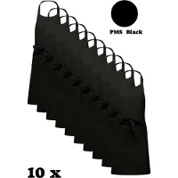 Kariban Awesome-Gifts - Horeca schort - Keukenschort - Kookschort - Barbecueschort - onbedrukt - 76 x 90 cm - per 10 stuks - Black
