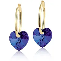 Montebello Oorbellen Claire HG82 - Swarovski Hart - 925 Zilver Verguld - Ø10mm - 20mm