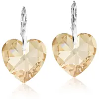 Montebello Oorbellen Doris HZ62 - Swarovski Hart - 925 Zilver Gerhod. - Ø18mm - 32mm
