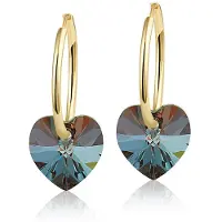 Montebello Oorbellen Claire HG35 - Swarovski Hart - 925 Zilver Verguld - Ø10mm - 20mm