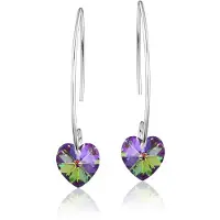 Montebello Oorbellen Liv HZ75 - Swarovski Hart - 925 Zilver Gerhod. - Ø10mm - 35mm