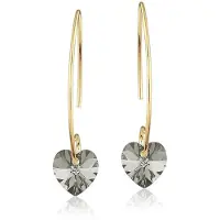 Montebello Oorbellen Liv HG91 - 925 Zilver Verguld - Swarovski Hart - Ø10mm - 35mm