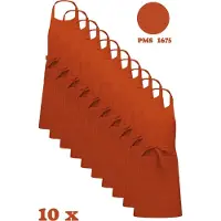 Kariban Awesome-Gifts - Horeca schort - Keukenschort - Kookschort - Barbecueschort - onbedrukt - 76 x 90 cm - per 10 stuks - Burnt Orange