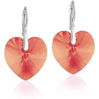 Montebello Oorbellen Doris HZ105 - Swarovski Hart - 925 Zilver Gerhod. - Ø18mm - 32mm