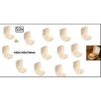 TakeAware 50x Hamburger box wit next generation - composteerbare afbreekbaar suikerriet hamburger bak food eten milieu
