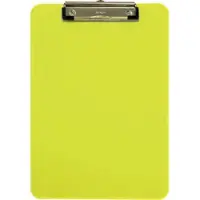 MAUL Klembord A4 staand transparant PS neon geel - 3 stuks