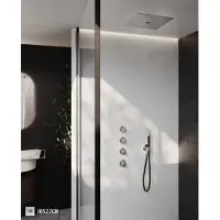 Hotbath Cobber IBS27 Thermostatische Douche InBouwSet - Met 3 Stopkranen - Ronde Handdouche - Vierkante Hoofddouche 38cm - Geborsteld Koper PVD - Kranen, Douchekranen, Douchesets, Inbouw douchesets