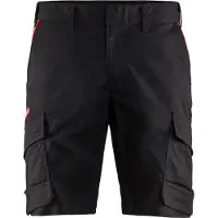 Blakläder Industrie short met stretch 14461832 | Zwart/Rood | Maat 64 - 7330509758625