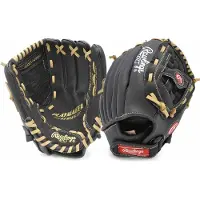 Rawlings - Honkbalhandschoen - Playmaker - Honkbal - Unisex - Leer/Synthetisch - Jeugd - MLB - Zwart - 11 inch