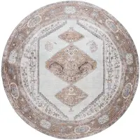 Veer Carpets Vloerkleed karaca brown 08 rond ø120 cm