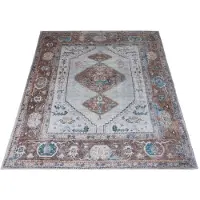 Veer Carpets Vloerkleed karaca blue/brown 06 200 x 290 cm