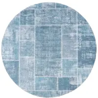 Veer Carpets Karpet mijnen rond grijs/blauw ø120 cm