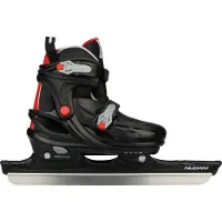 Nijdam Kinderschaatsen Verstelbaar - Noren Schaatsen - Zwart/Rood - Maat 33-36